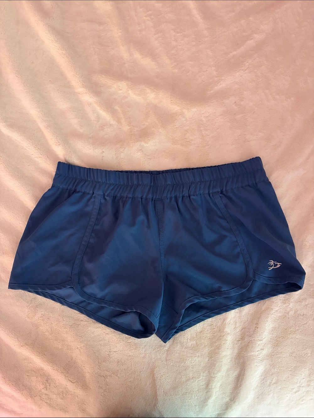Blue Athletic Running Shorts with Logo